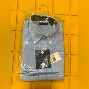 Club Room Boys Blue Long Sleeve Button Down Shirt Size 8 Boys Medium NWT